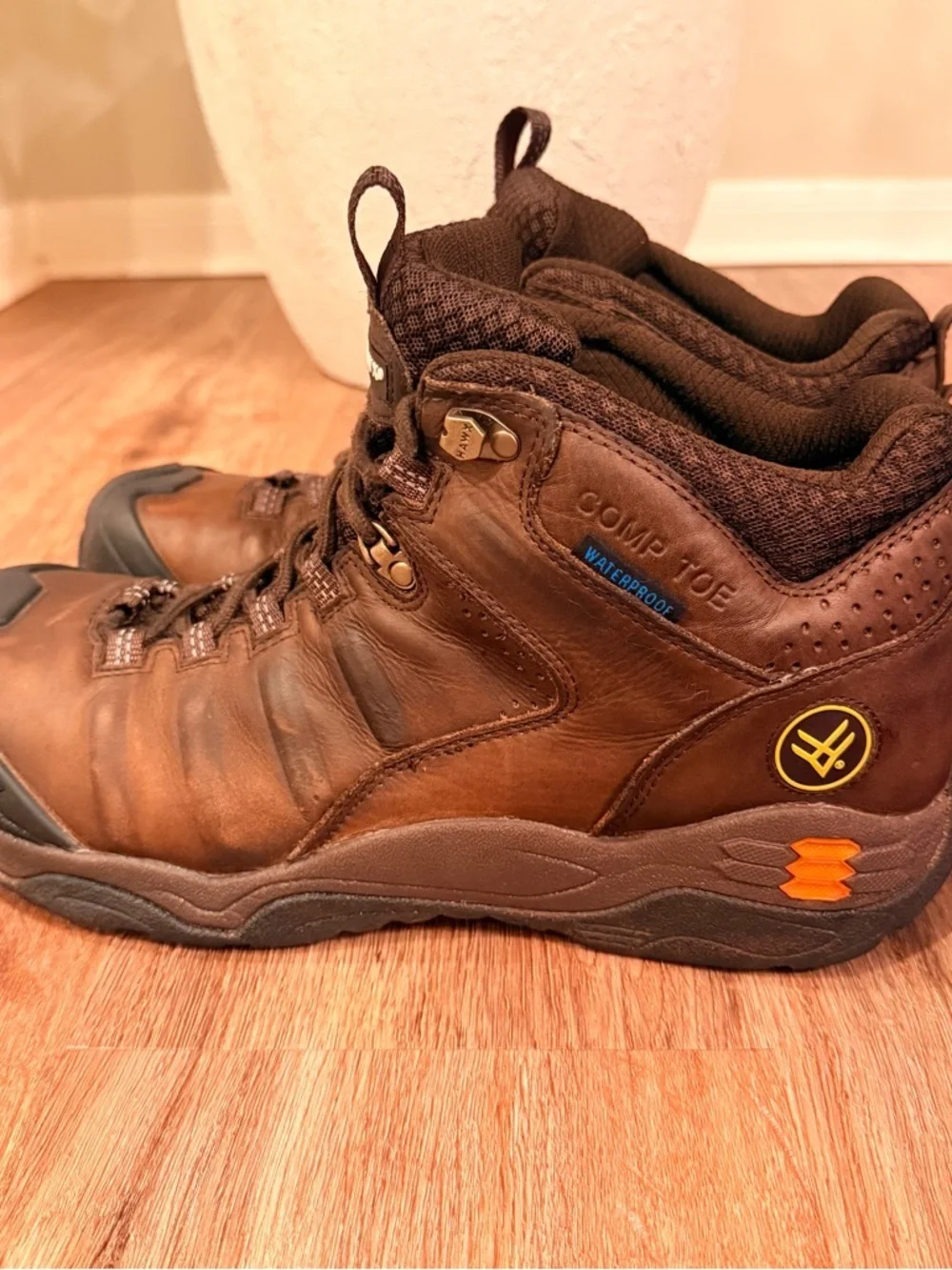 Hawx Men's Axis Waterproof Hiker Boot Composite Toe Leather Men’s Size 13 D Gorp